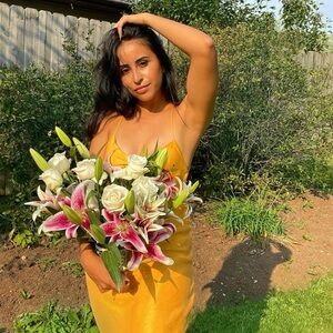 Zara orange/yellow dress